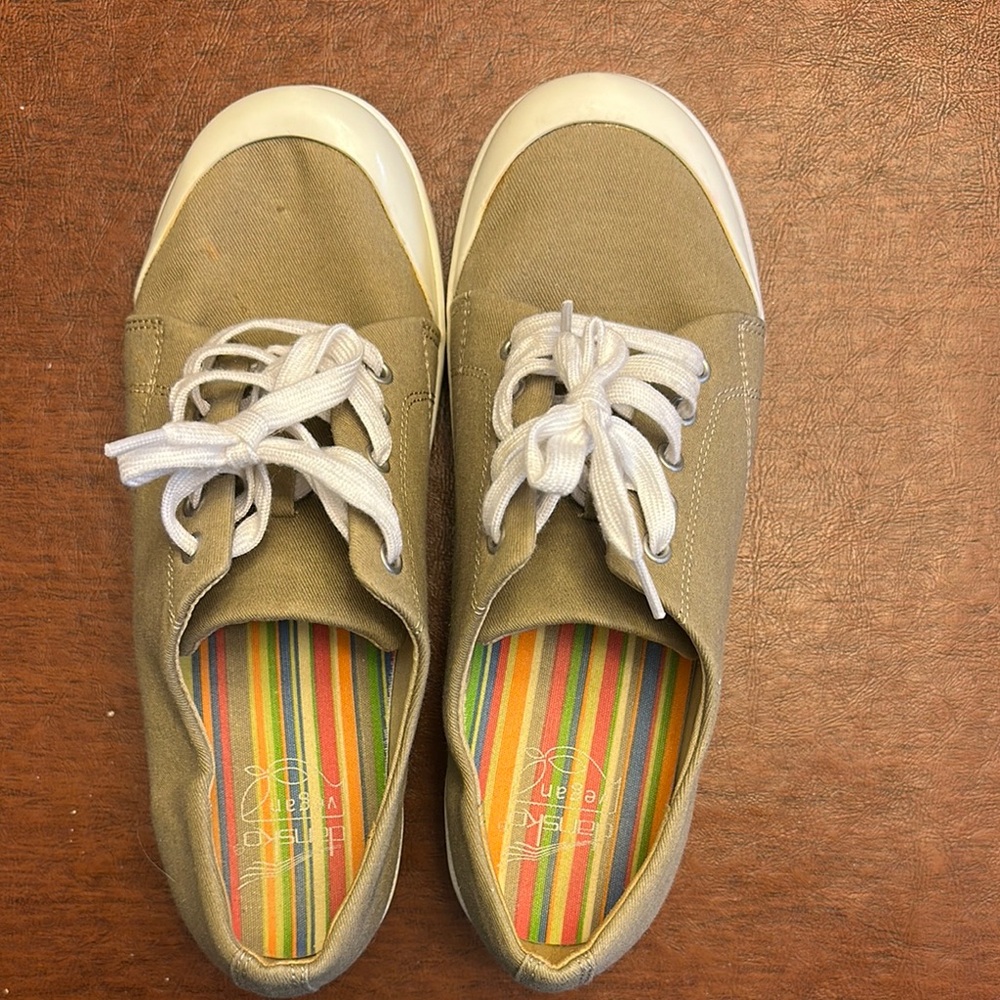 Dansko Veda.  Women's Canvas sneakers/clogs with Rainbow Insoles - Size 38